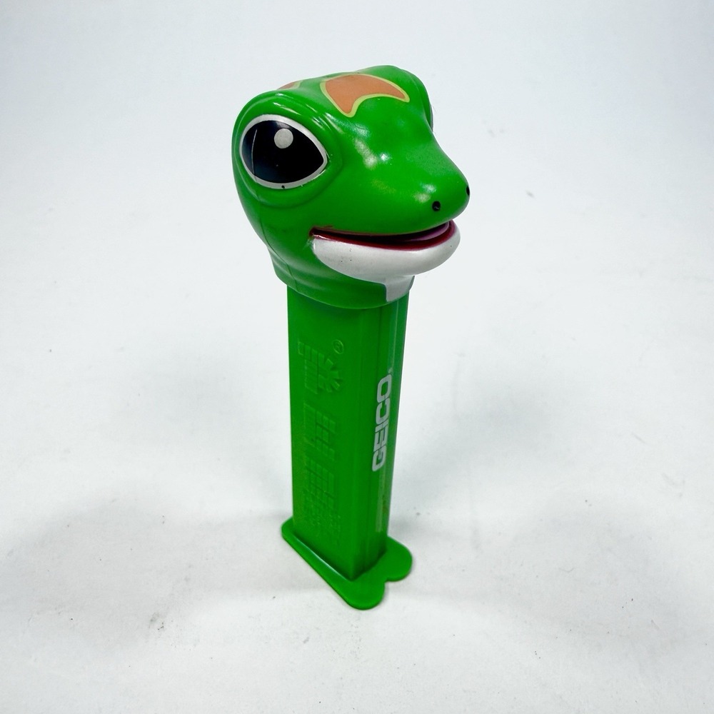 PEZ GEICO Gecko Candy Dispenser 2010 Green Advertising Collectible